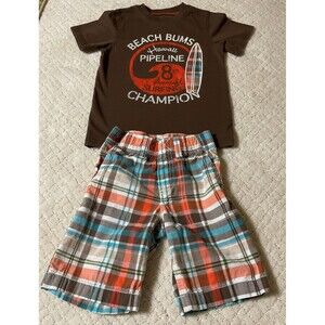 Vintage Carter’s Youth Size 4 Hawaiian Shorts & Tee Shirt